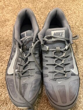 Nike Gray Mesh Lace-Up Sneakers